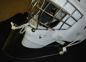 New hockey goalie mask neck guard lexan dangler V-shape plastic throat protector